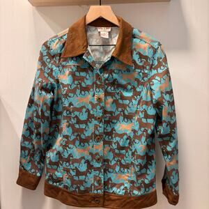 Toffee Apple Horse Print Western Cowgirl Jacket- size Small